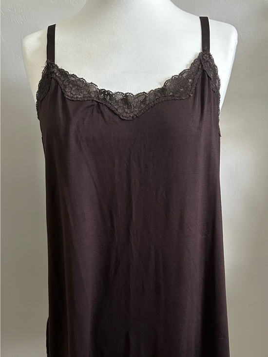 Nue Options Other - Nue Option Brown Lace Trim Camisole Top Y2K Coquette Preppy Coastal Size XL NWT
